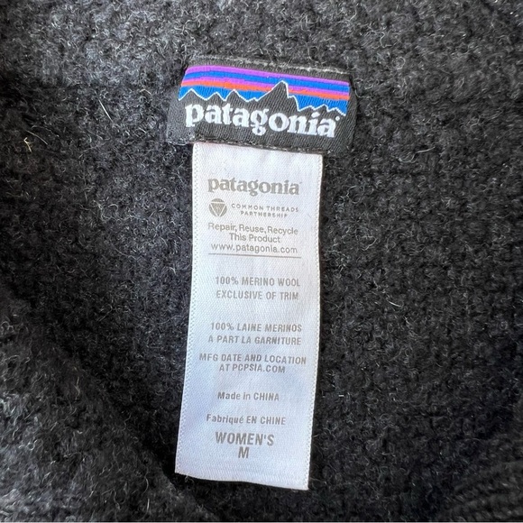 VTG Patagonia 100% Merino Wool Sweater Coat Cardigan Button Women Size Medium - Picture 8 of 8